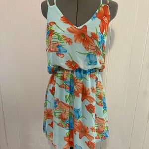 NWOT CALS multiple colors floral super soft straps Dress. Size M.